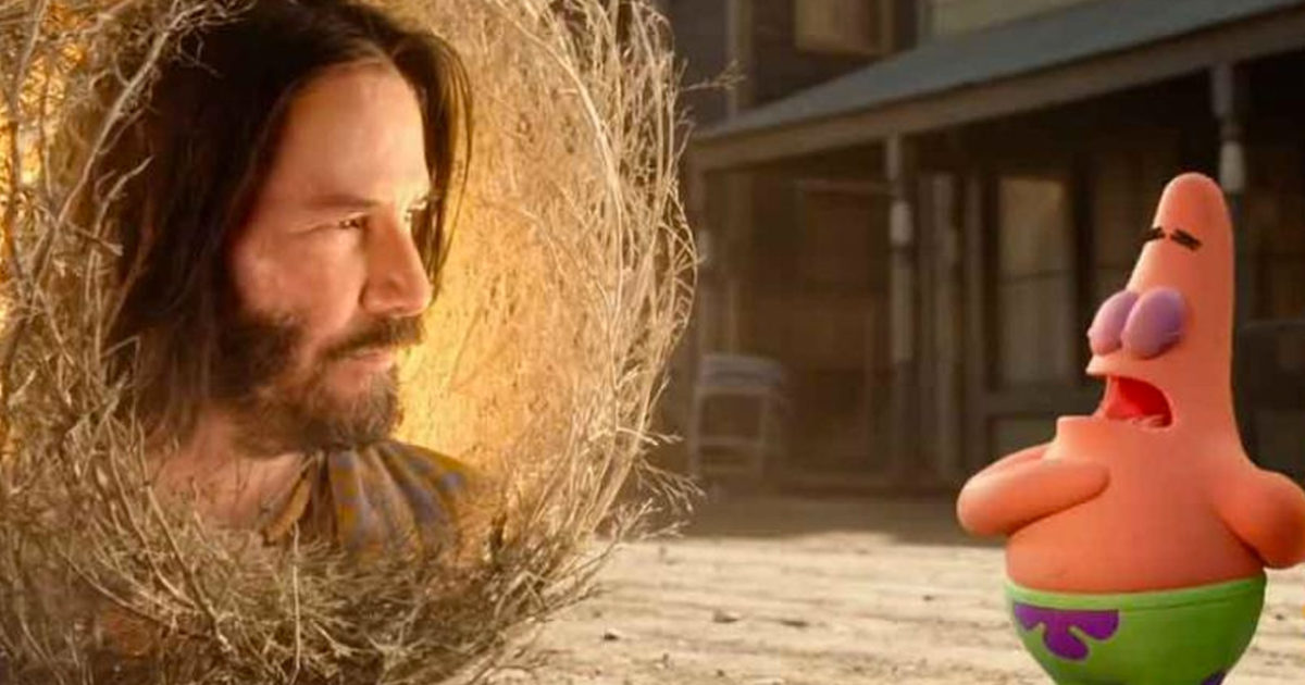 Keanu Reeves en la nueva película de Bob Esponja es todo lo que necesitamos